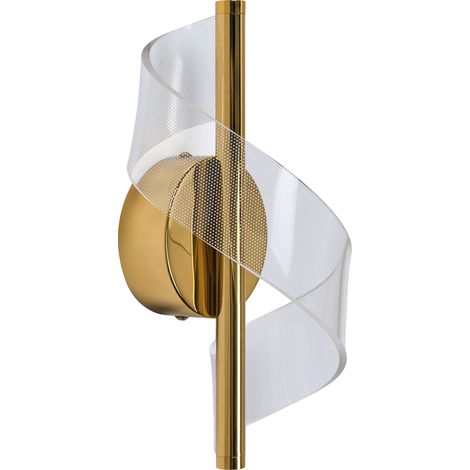 Lámpara de pared LED de metal sala de estar estilo moderno hélice dorado Sarela (1/5)