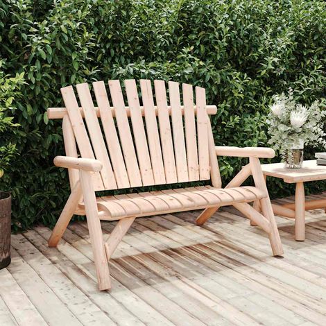 vidaXL Banco de jardín de 2 plazas madera maciza abeto 119x85x98 cm (1/5)
