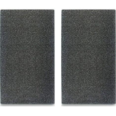 Zeller 26255 Copri-Fornelli/Tagliere "Granit", Vetro, Grigio, 52x30x0.8 cm, 2 Unità (1/3)