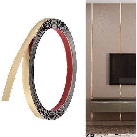 Dimensions: 1 cm x 5 m Perfect decoration: These decorative mirror-effect moldings brighten and enhance your dull walls, adding a touch of color and personality to your interior. (1/5)