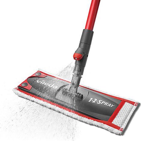 Vileda 1-2 Spray Mop with Built-In Spray Reservoir for Easy Floor Cleaning