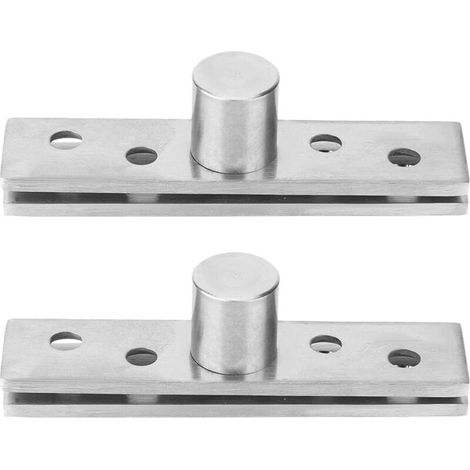 Charnières pivotantes dissimulées à 360° en acier inoxydable pour portes et armoires, pivot central, lot de 2 (75 x 17 mm) (1/4)