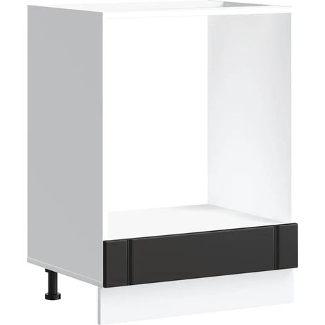 Armadio per forno classico regolabile spazio portaoggetti 60 x 46 x 81,5 cm legno ingegnerizzato nero 020050113