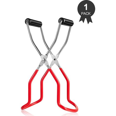 Pince de levage pour bocaux de conserve, poignée antidérapante, en acier inoxydable, idéale pour bocaux à large ouverture, usage cuisine et restaurant. (1/5)