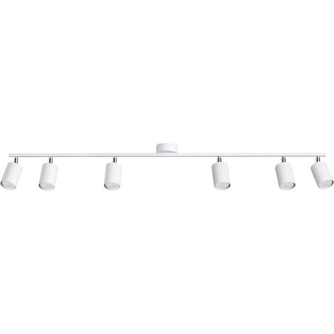 Spot plafond barre 6 spots GU10 blanc Fjello Pure Lume (1/5)