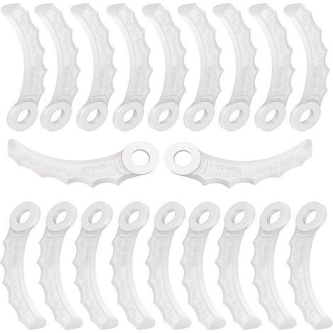 Set di 20 lame di ricambio in plastica per decespugliatore, compatibili con il modello 198426-9, accessori per la falciatura resistenti (1/4)
