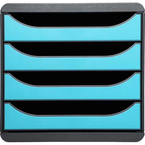 Exacompta 310782D Cassettiera BIG-BOX IDERAMA, 4 cassetti aperti per formato fino a 24x32cm, Dimensioni (LxAxP) 27.8x26.7x34.7cm (1/5)
