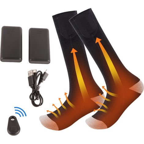 Chaussettes chauffantes électriques intelligentes à contrôle d’oscillation, longues, pour extérieur, froid, ski, vélo. (1/5)