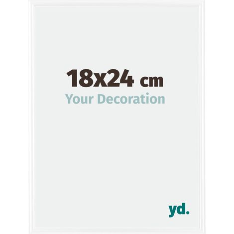 yd. - Cadre photo 18x24 - Blanc Brillant - Plastique - Bordeaux