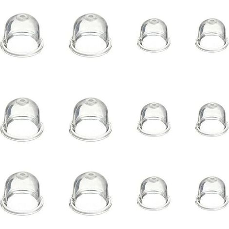 12 Pièces Carburateur Amorce Pompe Ampoule - 19 mm et 22 mm - Poire Pompe Amorcage - Accessoires de Carburateur pour Debroussailleuse Tronçonneuse Souffleur Tondeuse (1/4)