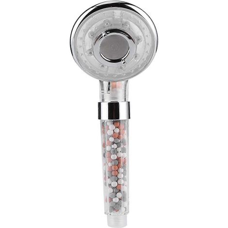 Pommeau de douche à main à ions négatifs LED, douchette pressurisée à économie d'eau, accessoires de salle de bain (1/5)