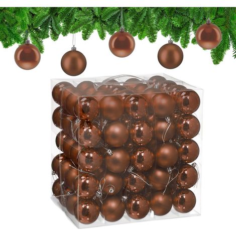 Juego de bolas de Navidad para árbol, 100 unidades mate y brillante