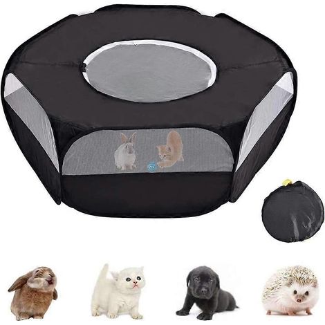 Tente pour petits animaux, enclos extérieur pour animaux de compagnie, transparente et respirante, portable (1/4)