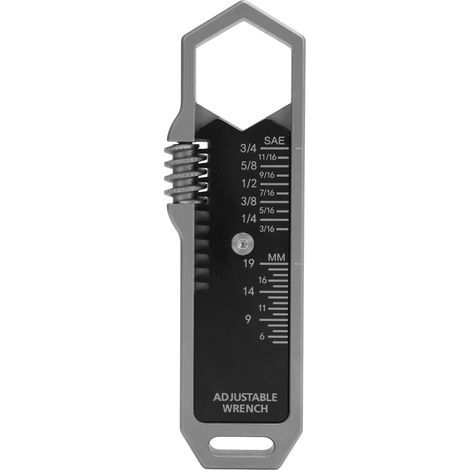 Verstellbarer EDC-Schraubenschlüssel (5–19 mm, 3/16 bis 3/4 Zoll) mit abnehmbarem Taschenclip für Wartungsarbeiten im Freien (1/5)
