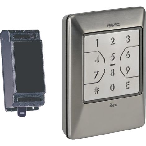 KIT XKP B INOX CLAVIER A CODES BUS + INTERFACE BUS 2 CANAUX FAAC