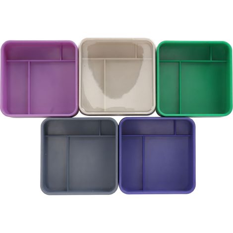 Boîte de rangement empilable pour réparation de montres, 5 niveaux, 5 couleurs, conteneur carré anti-poussière pour pièces d'horlogerie (1/5)