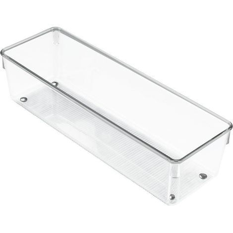 Boite Stockage pour Tiroir, Grand Bac Plastique pour Couverts et Autres Accessoires, Transparent (1/5)
