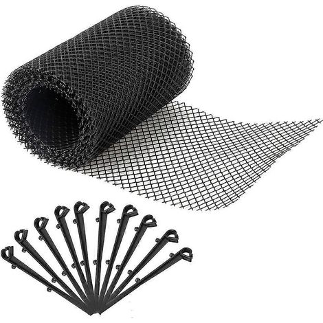 Grille de protection de gouttière Drainstix noirâtre en plastique (1/5)