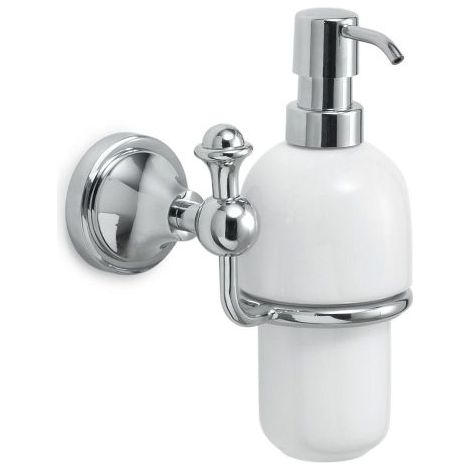 Dosasapone con erogatore in plastica cromato da muro in acciaio inox e Cromall NV80 Gedy serie NEVIS (1/5)