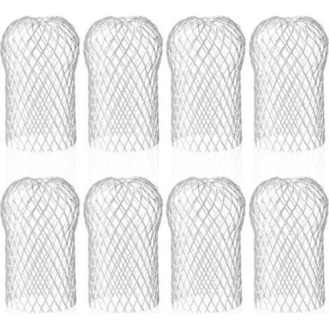 Lot de 8 Crapaudine de Gouttière en Aluminium, Filtres de Gouttière Flexible et Durable pour Maison Avant-toit Tuyau de Descente contre les Feuilles