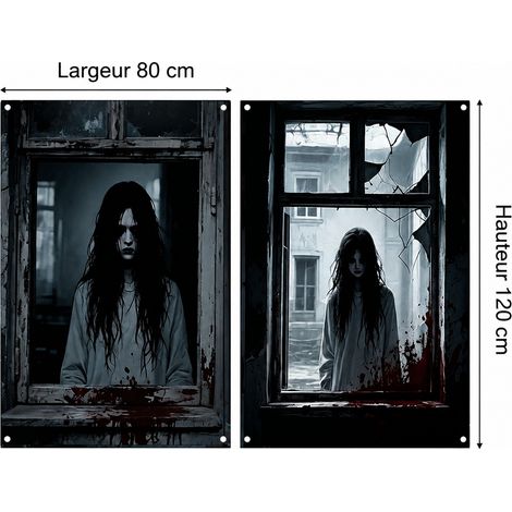 Décoration de Fenêtre Halloween Modèle 31WS-33 Lot de 2 Pièces 80x120 cm en Polyester 31ws-33 30 × 25 × 1 cm 160 g – Livraison gratuite
