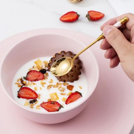 Cuillère En Acier Inoxydable - Poignée En Céramique - Pour Thé Café Dessert - 14,5 cm - Lot De 1 (1/5)