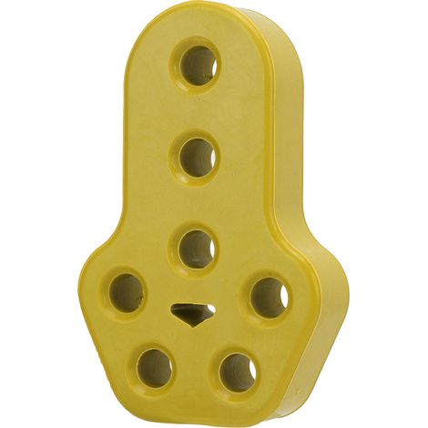 Support caoutchouc silencieux universel 7 trous 12mm diamètre jaune pour pot d'échappement auto, fixation support isolant (1/5)