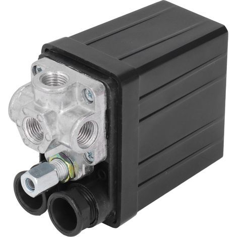 Pressostat de compresseur d'air, vanne automatique 4 trous, accessoire 90-125PSI 220V 380V (1/5)