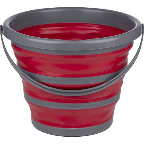 Seau de nettoyage pliant peu encombrant Capacité 10 litres Poignée ergonomique (1/4)