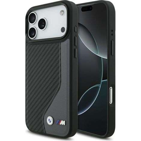 Étui MagSafe BMW M Carbon Logo pour iPhone 17 Pro Max Anthracite (1/5)