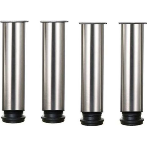 Pieds de meubles promotionnels - Ensemble de 4 pieds de meubles en acier inoxydable à hauteur réglable pour armoire de table de canapé - 25 cm (1/5)