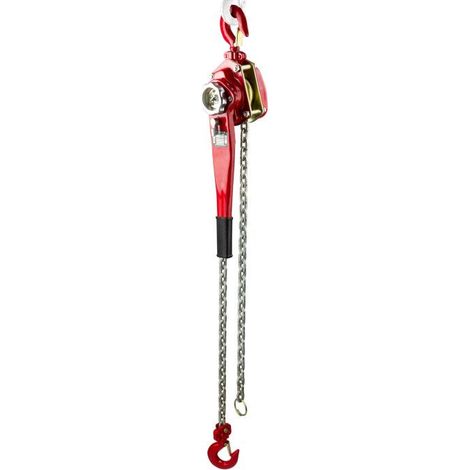 Palan à chaîne 1,5 T chaine 2 M corps 630 mm cliquet réversible acier
