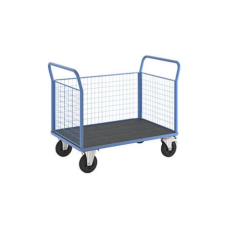 Carro de plataforma  3 paredes altas de rejilla  L x A 1250 x