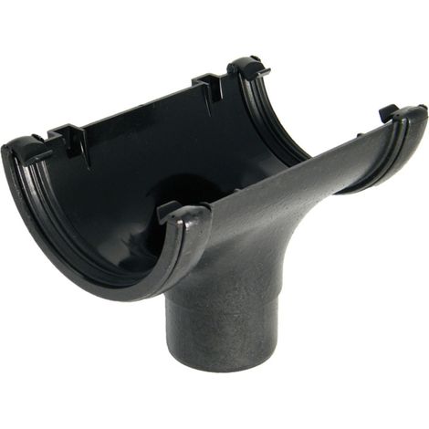 FloPlast Half Round Cast Iron Effect Running Outlet 112mm (1/2)