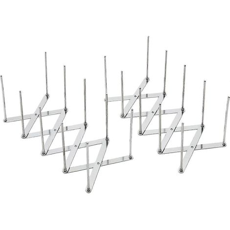 Support pour couvercle de casserole, lot de 2, support extensible en acier inoxydable, support pour travers de porc, grille, égouttoir pour barbecue de cuisine (1/5)