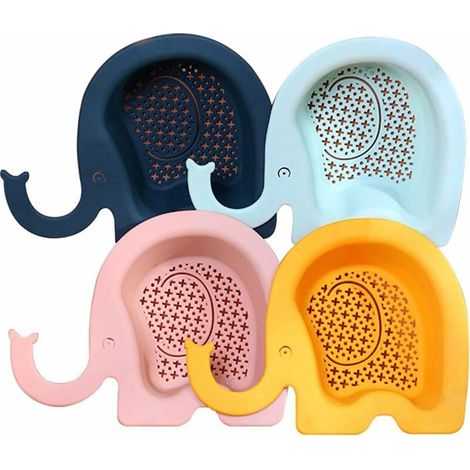 4 cestas de drenaje para fregadero de cocina, colador de fregadero con forma de elefante, cesta de drenaje multiusos para frutas y verduras. (1/5)