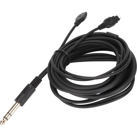 Kabel für HD660S HD650 Audio-Kopfhörer, sauerstofffreies Kupfer, geringe Übertragungsdämpfung, 6,35 mm (0,3 Zoll) Durchmesser, schwarz. (1/5)
