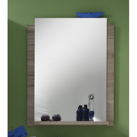 Miroir de salle de bain contemporain chêne clair Cambodge (1/3)