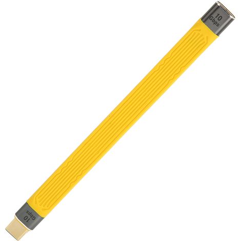 Câble USB-C mâle-femelle, transmission efficace 100 W 5 A 10 Gbit/s, longueur 13,5 cm, câble de données flexible FPC pour les voyages et le bureau (1/4)
