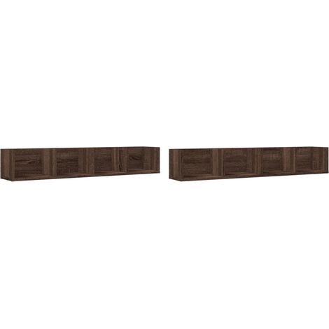 Maison Exclusive - Armoires murales 2pcs chêne marron 99x18x16,5cm bois ingénierie (1/5)