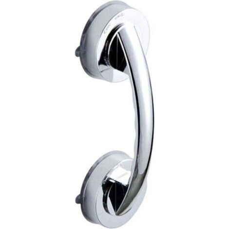 Barre d'appui de poignée de ventouse de salle de bain sans poinçonnage pour poignée de porte de sécurité de salle de douche anti-dérapant, Argent L (1/5)
