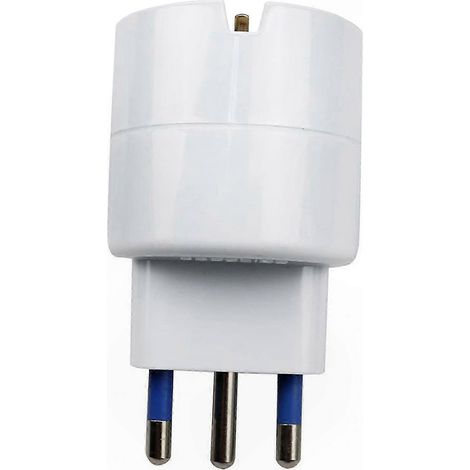 Reiseadapter für Italien, weißer Stecker 250 V 10 A mit Erdung, internationaler Einsatz (1/5)