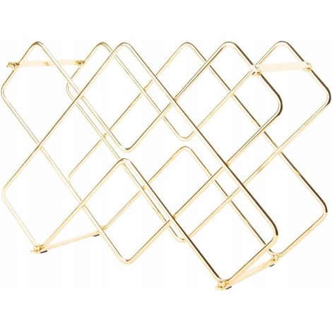 Vilde Diamonds botellero plegable negro y dorado para 6 botellas (1/3)