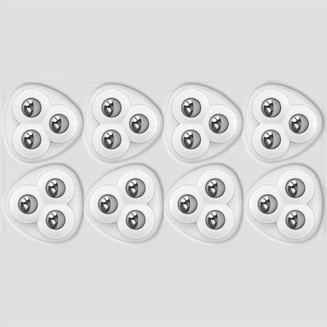 Set di 8 mini rotelle universali autoadesive per piccoli elettrodomestici, compatibili con macchine da caffè, friggitrici ad aria, piccoli mobili e contenitori. (1/4)