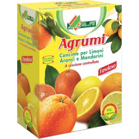 Concime per agrumi Al.fe Fino a 4 Mesi Ricco di Tutti Gli Elementi nutritivi 1kg