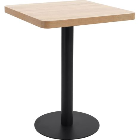 Table d'appoint auxiliaire table de bistrot hauteur 75 cm MDF acier noir DEC036565