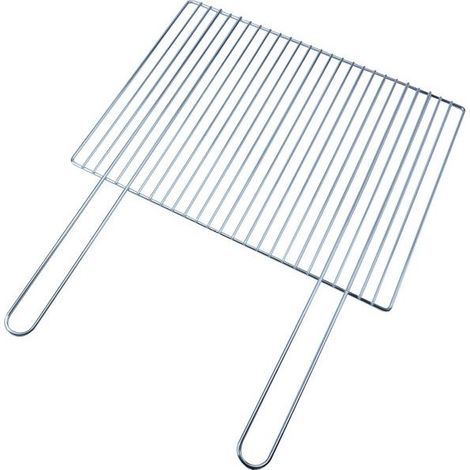 Sandrigarden 7913630 Graticola Acciaio con Manici Fissi Tondino Cromato Idonea Alimenti 52x40 cm
