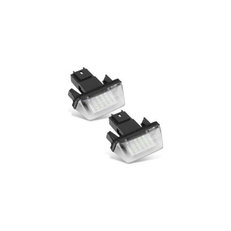 2 pièces Lampe de Plaque d'immatriculation de Voiture à 18 DEL Gauche et Droite pour C3 2002-2009 / BERLINGO / 306 307 406 5008 (1/3)