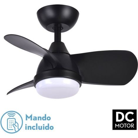 Ventilatore da soffitto DC Pirdo Nero 24W 3 Pale (1/2)