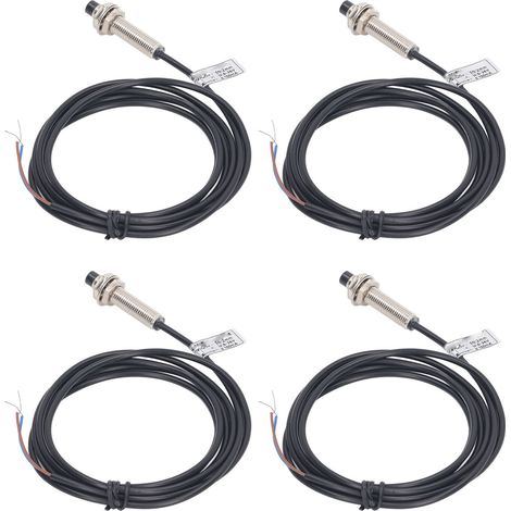 4 Sets 8-mm-Näherungssensor, induktiver Näherungsschalter, NPN, 2-Draht-NC-Kontakt, 6–36 V DC, 2 mm Erfassungsabstand (1/5)